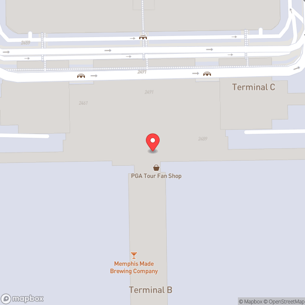 Map of Memphis International Airport (MEM)