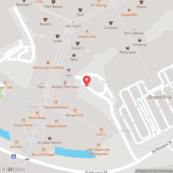 Map of Yas Island (جزيرة ياس)