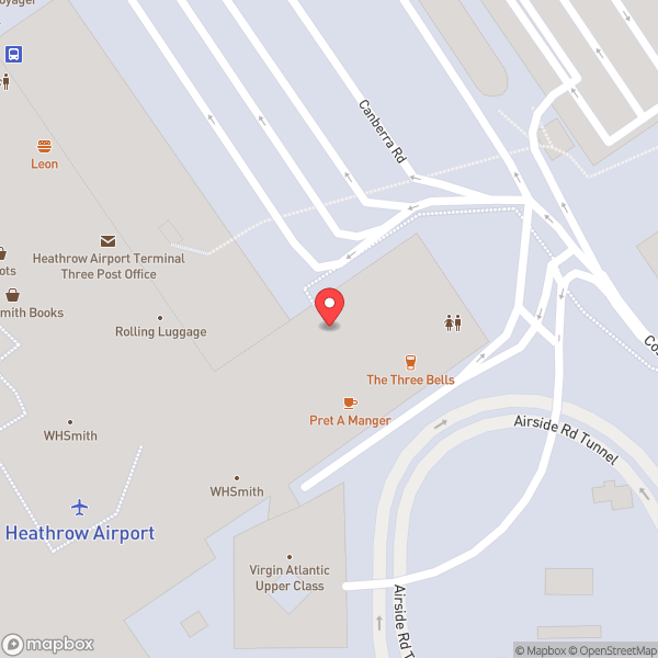 Map of Virgin Atlantic Check-in