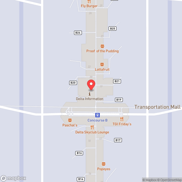 Map of Delta Sky Club