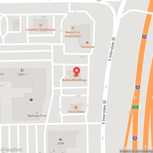 Map of Buffalo Wild Wings