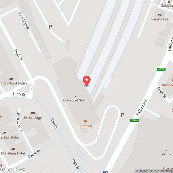 Map of Blackpool North Railway Station (BPN)