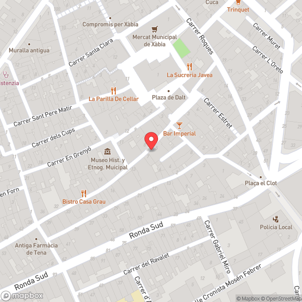 Map of Xàbia, País Valencià