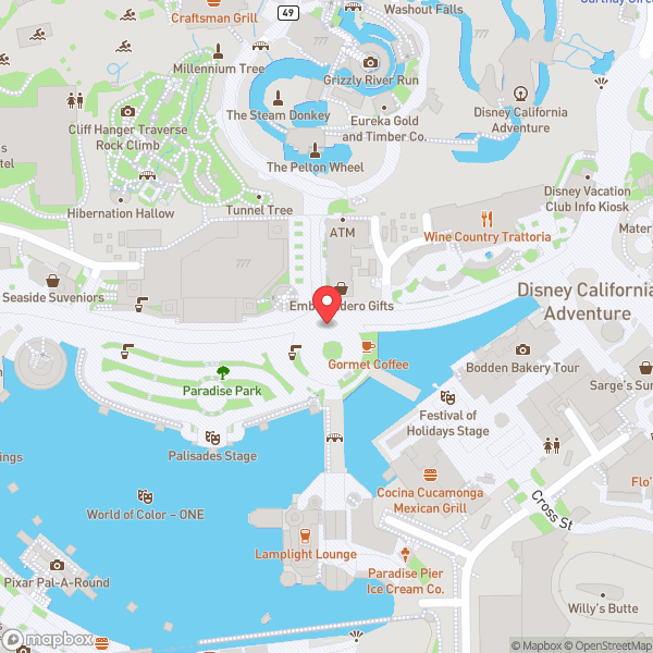 Map of Disney California Adventure Park