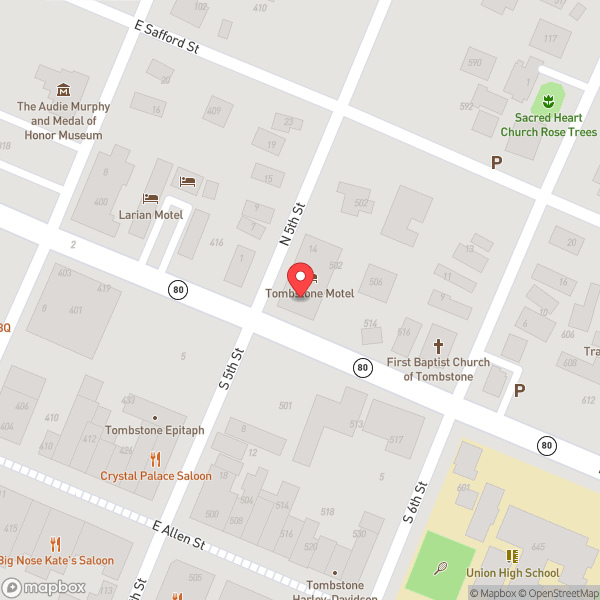 Map of The Tombstone Motel