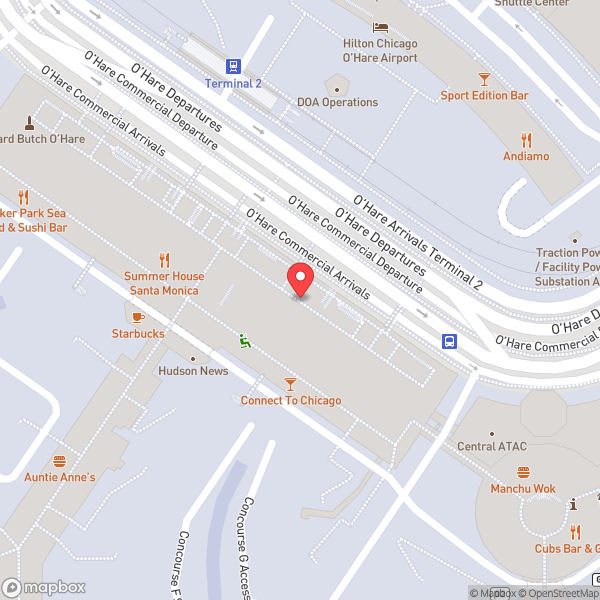 Map of Delta Air Lines Ticket Counter