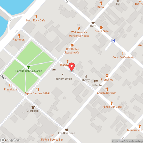 Map of San Miguel de Cozumel