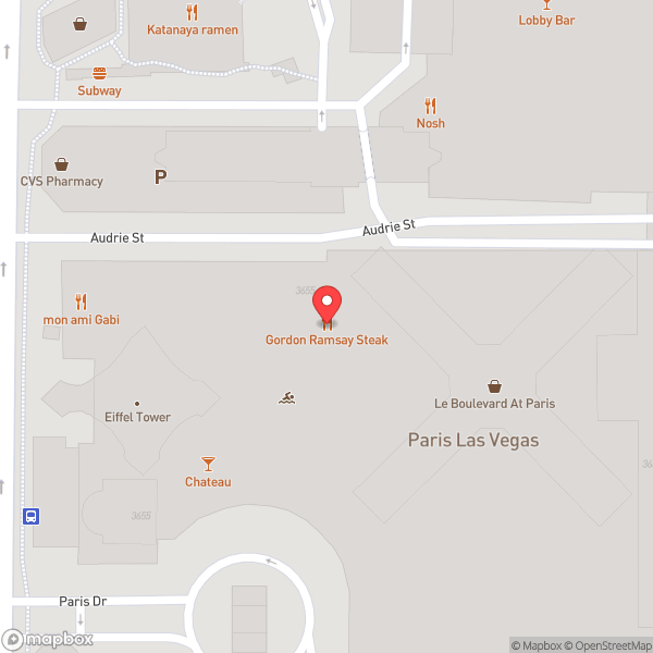 Map of Gordon Ramsay Steak