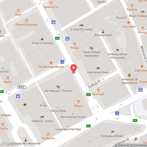 Map of His Majesty's Theatre