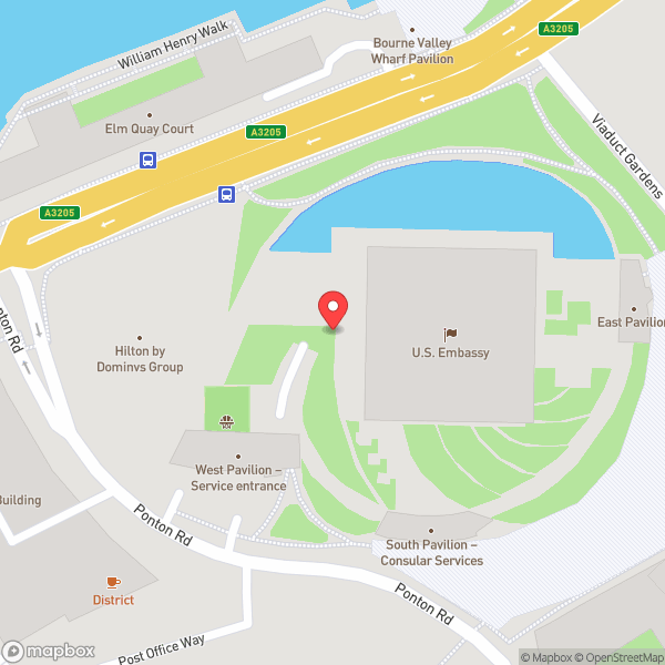 Map of Embassy of the United States of America