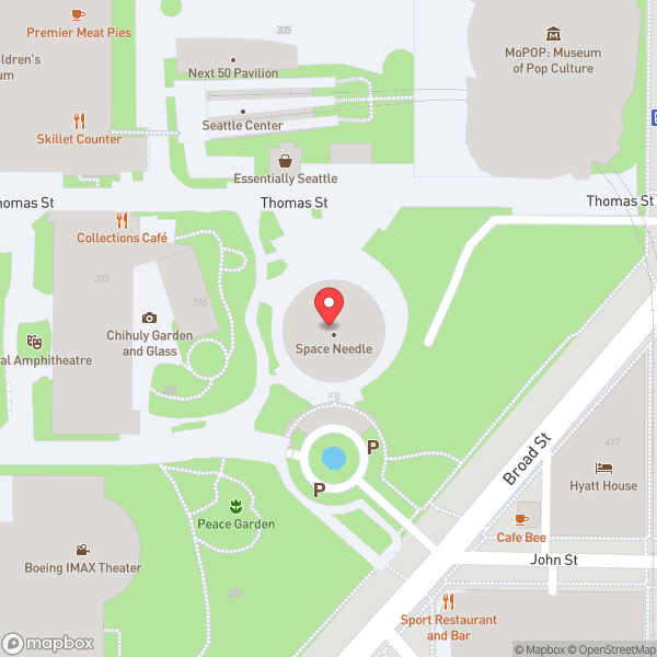 Map of Space Needle: Observation Deck