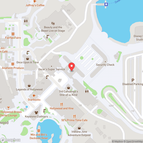 Map of Main Entrance Hollywood Studios