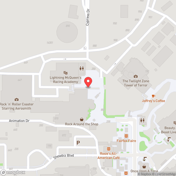 Map of Lightning McQueen's Racing Academy