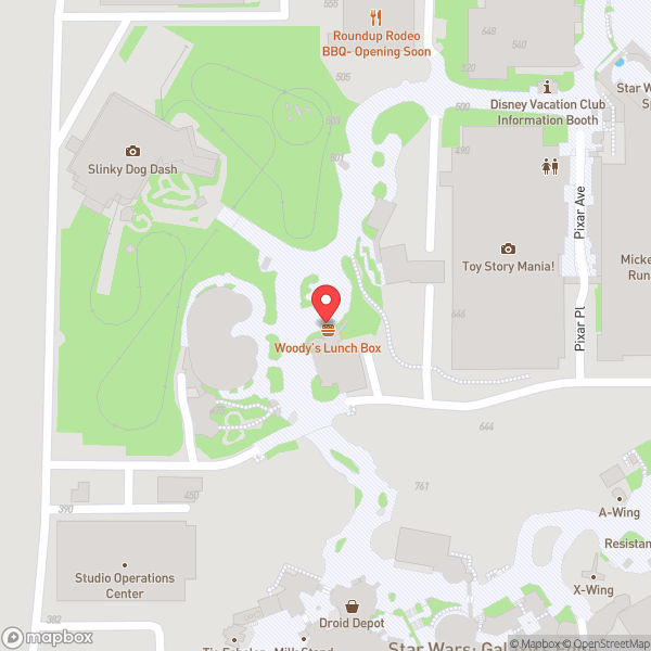 Map of Woody's Lunch Box