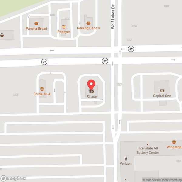 Map of Chase Bank