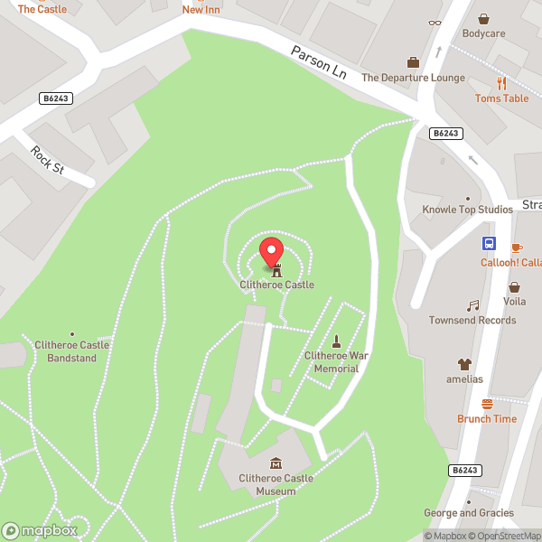 Map of Clitheroe Castle
