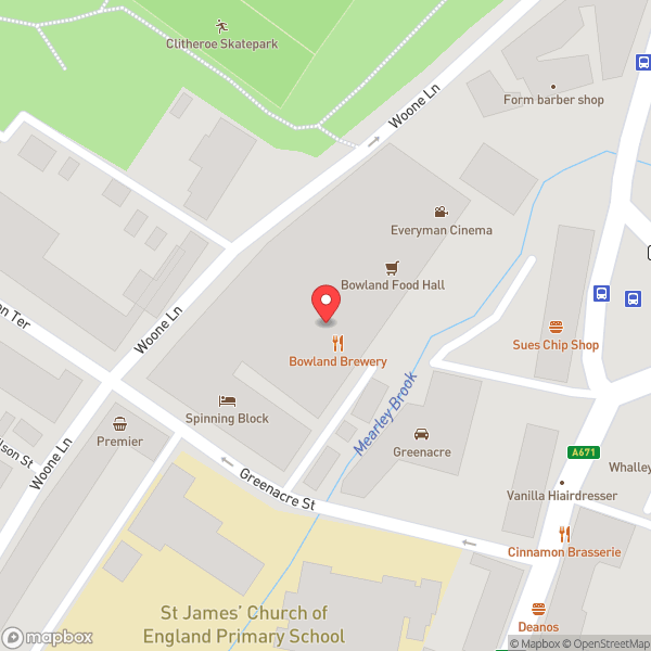 Map of Bowland Brewery