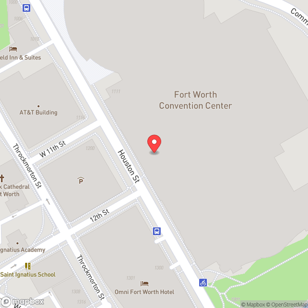 Map of Fort Worth Convention Center Meeting Room 204A