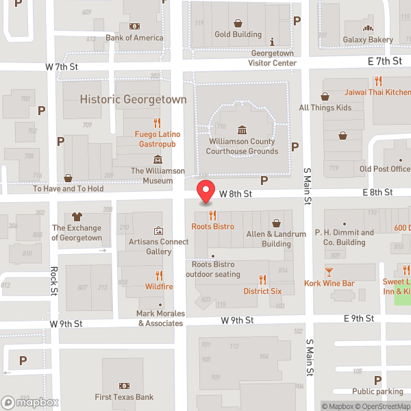 Map of Roots Bistro