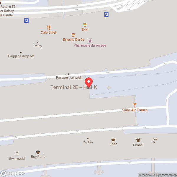Map of Passport Control (Contrôle des Passeports)