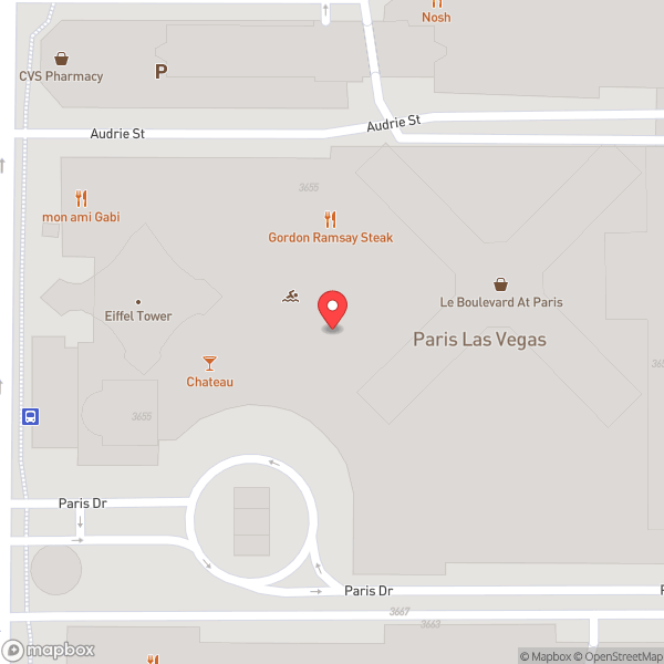 Map of Paris Hotel & Casino