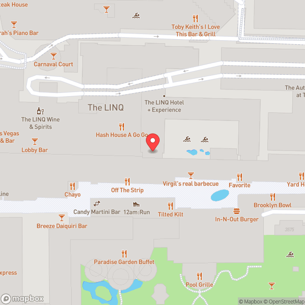 Map of The LINQ Hotel & Casino