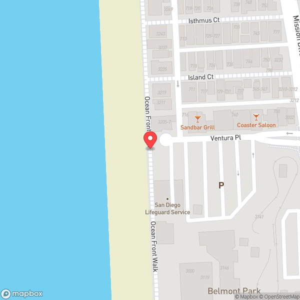 Map of Mission Beach Boardwalk