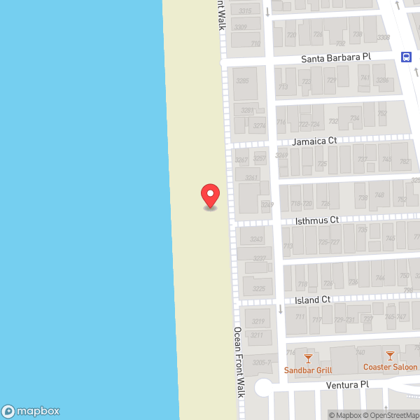 Map of Mission Beach @ Isthmus Ct.