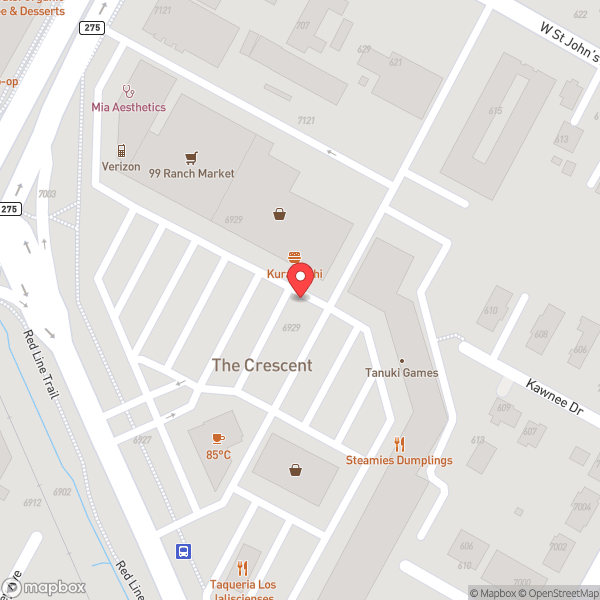 Map of Kura Revolving Sushi Bar