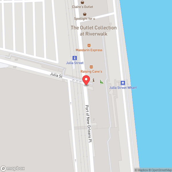 Map of VIP Lounge Port Of New Orleans NCL