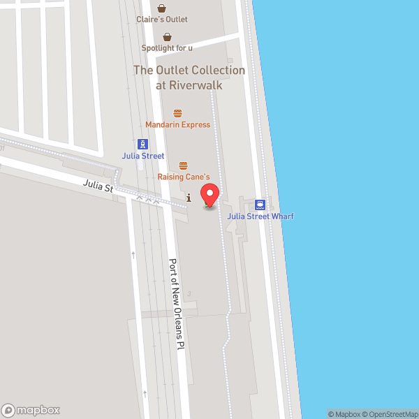 Map of Julia Street Cruise Terminal