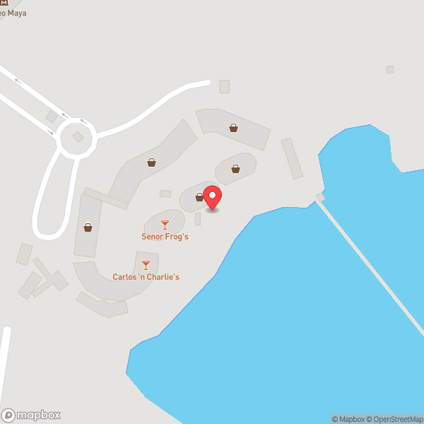 Map of Costa Maya, Mexico