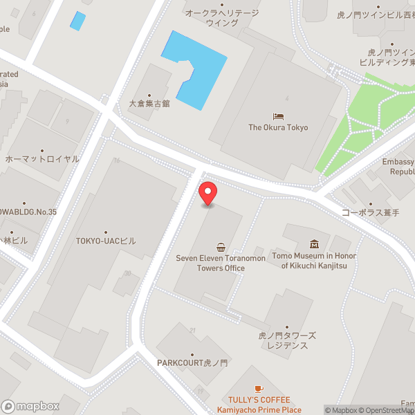 Map of NOBU TOKYO