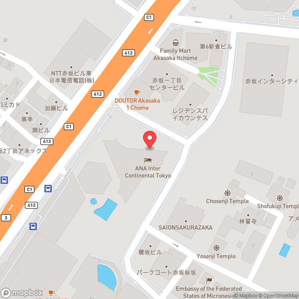 Map of Club Intercontinental Lounge (クラブ インターコンチネンタル ラウンジ)