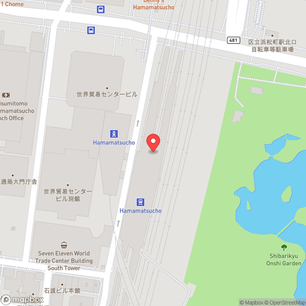 Map of JR Hamamatsuchō Station (JR 浜松町駅)