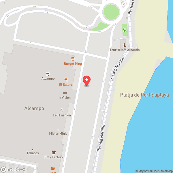 Map of Platja de Port Saplaya Sud