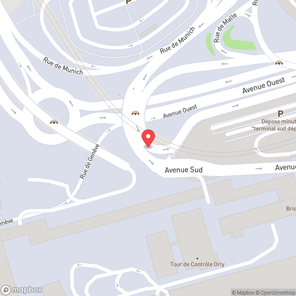 Map of Paris-Orly Airport (ORY) (Aéroport de Paris-Orly)