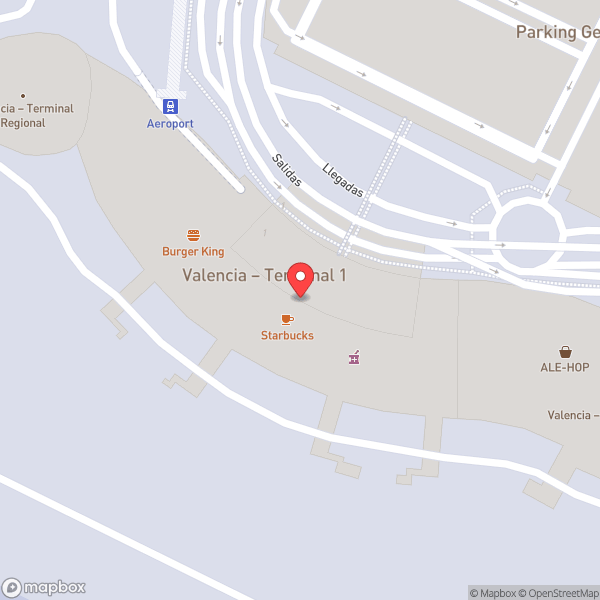Map of Valencia Airport (VLC) (Aeroport de València)