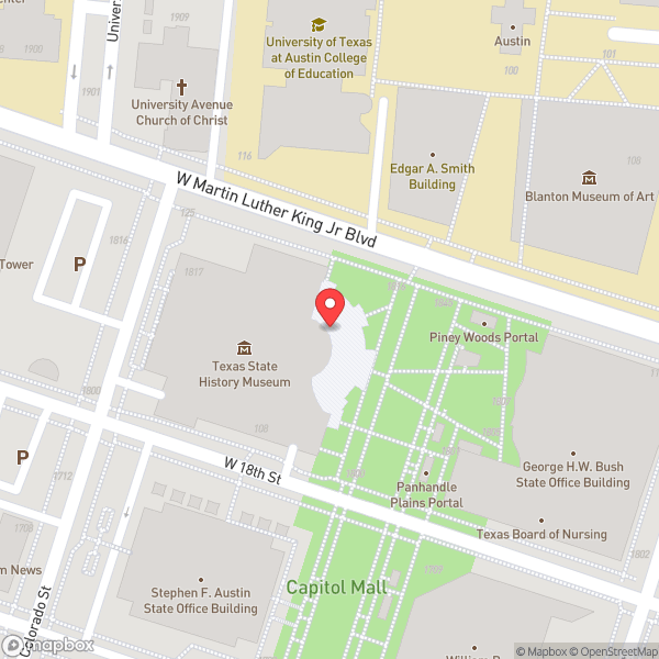 Map of Bullock Museum IMAX Theatre