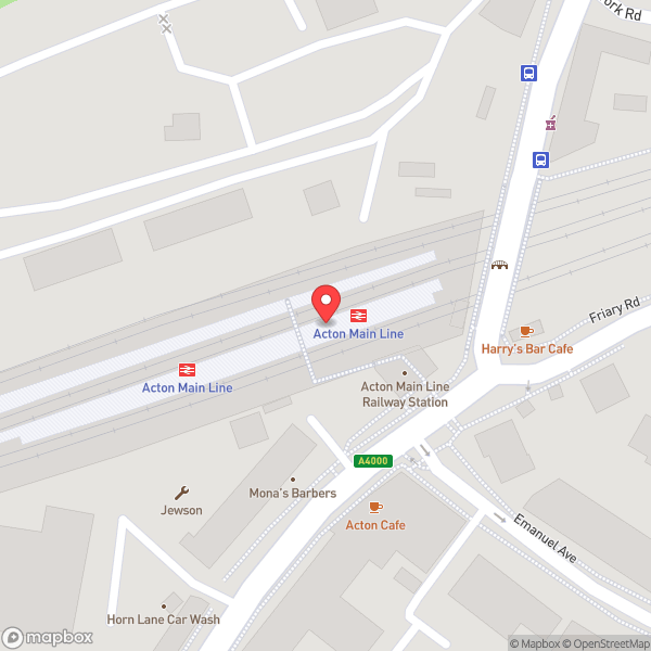 Map of Acton Main Line Railway Station (AML)