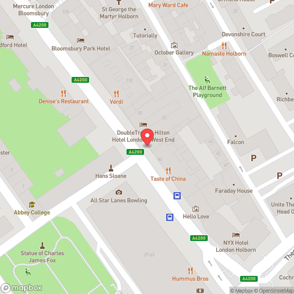 Map of DoubleTree by Hilton Hotel London - West End