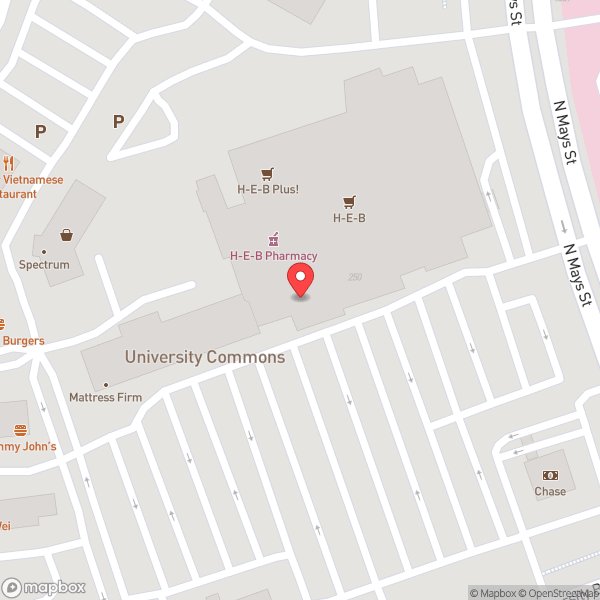 Map of H-E-B