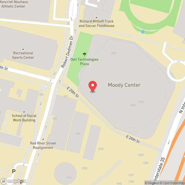 Map of Moody Center
