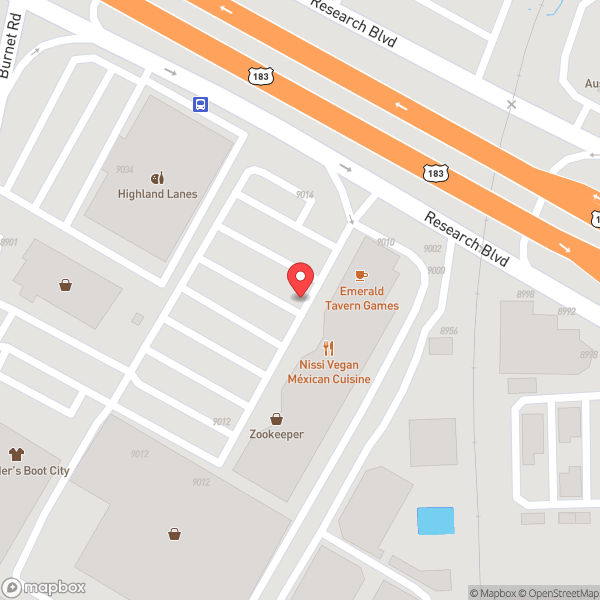 Map of Emerald Tavern Games and Cafe