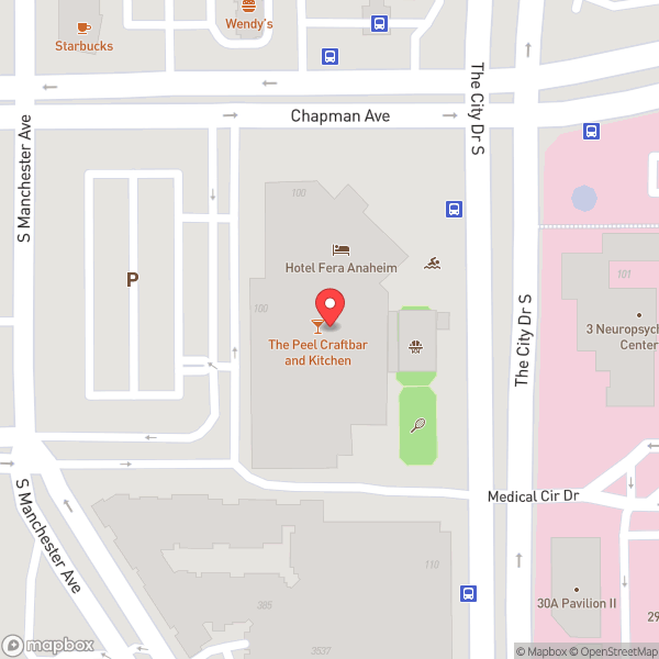 Map of Hotel Fera Anaheim, a DoubleTree by Hilton