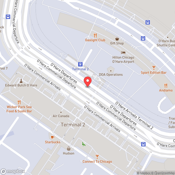 Map of Chicago O'Hare International Airport (ORD)