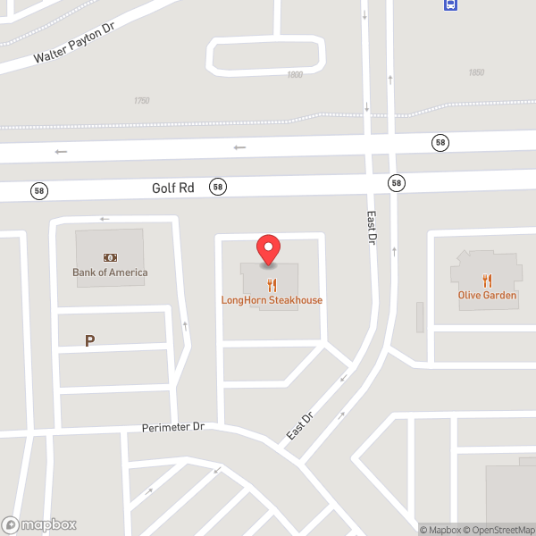 Map of LongHorn Steakhouse