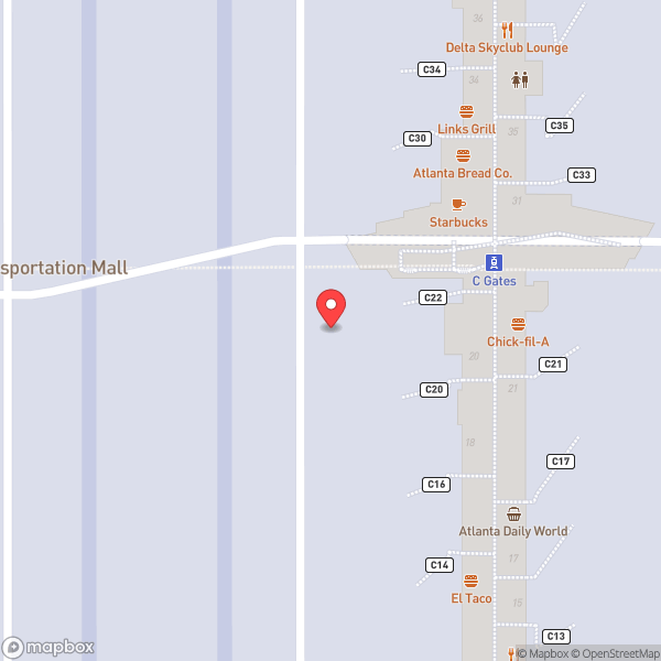 Map of Hartsfield-Jackson Atlanta International Airport (ATL)
