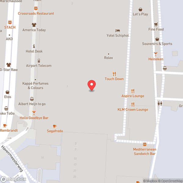 Map of KLM Crown Lounge (Schengen)