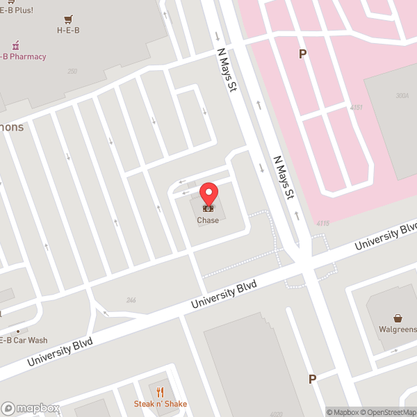 Map of Chase Bank